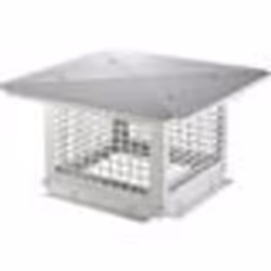 Chapeau de Cheminée 305x305 mm-VEVOR-Acier Inoxydable 304 Couvercle Bouchon Protection Anti-oiseaux Pare-vent
