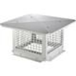 Chapeau de Cheminée 305x305 mm-VEVOR-Acier Inoxydable 304 Couvercle Bouchon Protection Anti-oiseaux Pare-vent