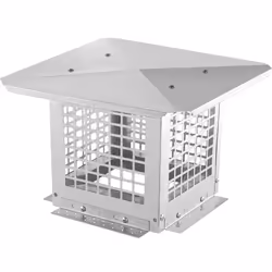 Chapeau de Cheminée 229x229 mm-VEVOR-Acier Inoxydable 304 Couvercle Bouchon Protection Anti-oiseaux Pare-vent