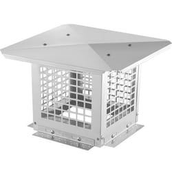 Chapeau de Cheminée 229x229 mm-VEVOR-Acier Inoxydable 304 Couvercle Bouchon Protection Anti-oiseaux Pare-vent
