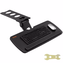 Support Clavier - VEVOR - Plateau pour Clavier et Souris Coulissant Plateau de Clavier-Souris Coulissant sous Bureau 635x25cm