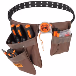 Ceinture à outils-VEVOR-13 poches sajuste de 29 pouces à 54 pouces sac à outils amovible -pour électricienbricoleurmarron