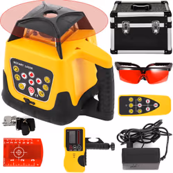 Description générale Le kit de niveau laser rotatif est un outil de précision de niveau industriel, capable d'émettre un fais ...
