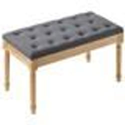 Banc Rembourré - VEVOR - Banc Rembourré Banquette Meuble dEntrée Salle à Manger 80x40x48 cm Charge 100 kg Gris