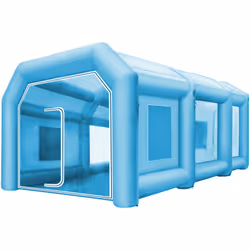 Cabine de peinture gonflable 33 x 16,4 x 11,5 pi/10 x 5 x 3,5 m Matériau robuste, fenêtres de filtration à haute efficacité e ...