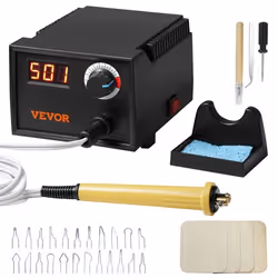 Kit de Pyrogravure sur Bois - VEVOR - Pyrograveur Professionnel 200~700 °C Réglable 1 Stylo 23 Pointes en Fil
