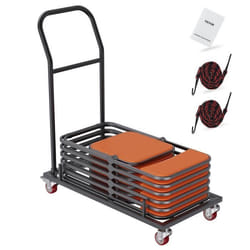Chariot de chaise pliante - VEVOR - 1000 x 510 x 1090 mm115 kgCapacité 12 chaisesnoirfer Q235Noir mat