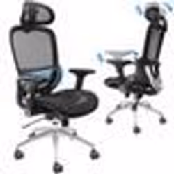 Fauteuil de Bureau - VEVOR - Chaise Bureau Ergonomique Fauteuil Inclinable en Maille Soutien Lombaire