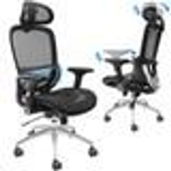 Fauteuil de Bureau - VEVOR - Chaise Bureau Ergonomique Fauteuil Inclinable en Maille Soutien Lombaire