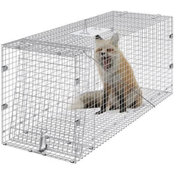 Piège pour Animaux Vivants-VEVOR-1270x508x660mm Cage Trappe Chat Pliable Fil Fer Galvanisé Sans Cruauté-pour Tatous Chats Errants