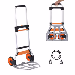 Diable - VEVOR - Diable Pliant à Bagages Aluminium Déménagement 125kg avec Cordon Élastique
