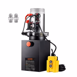 Pompe Hydraulique 12 V - VEVOR - Pompe Hydraulique DC 12V 6L Groupe Hydraulique Double Effet Camion-Benne