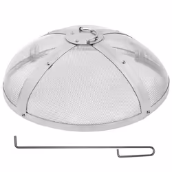 Pare-étincelles pour Brasero - VEVOR - 410 x 63 x 6 mmCouvercle Protection Acier Inoxavec Accessoires225 kg