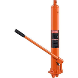 Vérin piston levage - VEVOR - Vérin hydraulique Long pour Grue dAtelier 8 T Base à Chape Simple Pompe665 x 117 x 109 mm995 kg