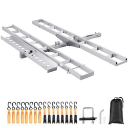 Porte-Moto-VEVOR-Support de Moto sur Attelage en Alu pour 2 Motos Charge 272kg avec Rampe Sangles et Stabilisateur pour Scooter