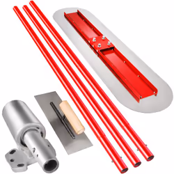 Vevor - Truelle de Macon 1200 x 300 mm, Truelle de Beton en Acier, Truelle Maconnerie 3 Poignees de 1.8 m, Truelle de Platrage Support Reglable,