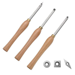 Outils Tour a Bois - VEVOR - Outils Tournage Bois Ciseaux Tour à Bois en Carbure 3PCS Travail du Bois