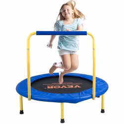 Trampoline Exterieur Enfant - VEVOR - Trampoline pour Enfants Tout-petits Pliable 92 cm pour Intérieur Extérieur