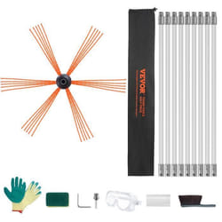 Kit de Ramonage Cheminée - VEVOR - 9m Brosse Rotative Nylon et Acier Allié