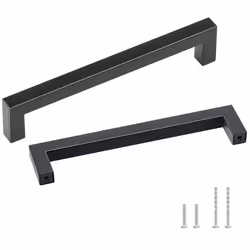 Poignee de Meuble Cuisine VEVOR 10PCS Poignées Porte Armoire Acier 160mm Poignées Tiroir Modernes pour Cuisine Salle Bain Noi ...