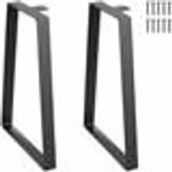 Pied de Table - VEVOR - 2PCS Pied de Bureau Basse Meuble Acier Massif Trapézoïdaux 4064 mm Noir