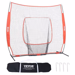 Entraînement au baseball - VEVOR - 2134 x 210 cm473 kgpour Backstop avec Sac de Transport et Zone de Frappe Jeunes Extérieur
