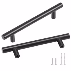 Poignee de Meuble Cuisine - VEVOR - 30PCS Poignée Meuble Armoire de Cuisine Acier Inoxydable 128mm Noir Mat