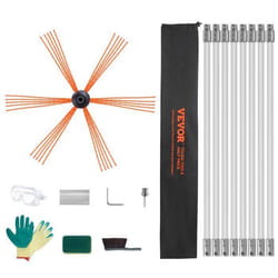 Kit de Ramonage Cheminée - VEVOR - Poêle Pellet 8m Brosse Rotative 8 Tiges Flexibles Nylon