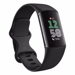 Fitbit Charge 6, Bracelet connecté, AMOLED, GPS (satellite), Paiement sans contact, Imperméable, Noir