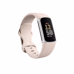 Fitbit Charge 6 AMOLED Bracelet connecté Beige, Argent