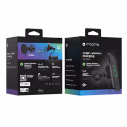 mophie Snap+ Wireless Charging Vent Smartphone Noir Allume-cigare Recharge sans fil Charge rapide Auto - Vue supplémentaire 5