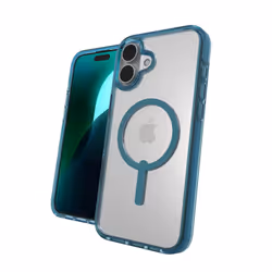 ZAGG Santa Cruz Snap, Housse, Apple, iPhone 16+, 17 cm (6.7"), Bleu, Transparent