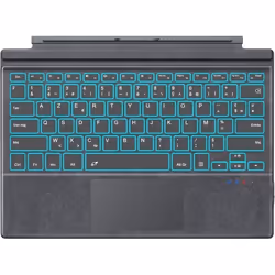 Clavier Bluetooth - MoKo - AZERTY - Rétroéclairage LED 7 Couleurs - Compatible Surface Pro
