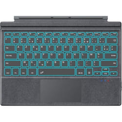 Clavier Bluetooth - MoKo - AZERTY - Rétroéclairage LED 7 Couleurs - Compatible Surface Pro