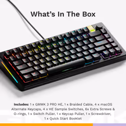 Glorious Gaming GMMK 3 PRO HE 75% Prebuilt clavier USB QWERTY Anglais américain Noir - Vue supplémentaire 8
