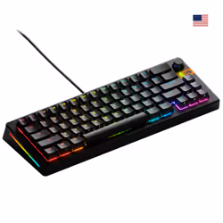 Glorious Gaming GMMK 3 HE 65% Prebuilt, Avec fil, USB, Clavier mécanique, QWERTY, LED RGB, Noir