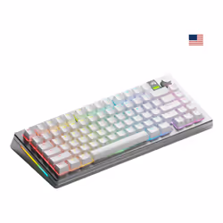Glorious Gaming GMMK 3 PRO 75% Prebuilt clavier USB + RF Wireless + Bluetooth QWERTY Anglais américain Argent - Vue supplémentaire 2