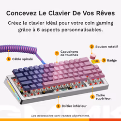 Glorious Gaming GMMK 3 PRO 65% Barebones clavier USB Non Argent - Vue supplémentaire 7