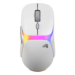 Glorious Gaming - Souris gaming sans fil Modèle O3 : Batterie échangeable InfinitePlay, Taux de rapport 8 kHz, Switch optiques 130M de clics, Ultralégère 66 g, Capteur optique 30k DPI, RGB - Blanche