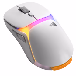 Glorious Gaming - Souris gaming sans fil Modèle O3 : Batterie échangeable InfinitePlay, Taux de rapport 8 kHz, Switch optiques 130M de clics, Ultralégère 66 g, Capteur optique 30k DPI, RGB - Blanche - Vue supplémentaire 2