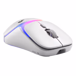 Glorious Gaming - Souris gaming sans fil Modèle O3 : Batterie échangeable InfinitePlay, Taux de rapport 8 kHz, Switch optiques 130M de clics, Ultralégère 66 g, Capteur optique 30k DPI, RGB - Blanche - Vue supplémentaire 3