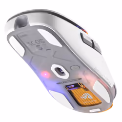 Glorious Gaming - Souris gaming sans fil Modèle O3 : Batterie échangeable InfinitePlay, Taux de rapport 8 kHz, Switch optiques 130M de clics, Ultralégère 66 g, Capteur optique 30k DPI, RGB - Blanche - Vue supplémentaire 5