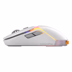 Glorious Gaming - Souris gaming sans fil Modèle O3 : Batterie échangeable InfinitePlay, Taux de rapport 8 kHz, Switch optiques 130M de clics, Ultralégère 66 g, Capteur optique 30k DPI, RGB - Blanche - Vue supplémentaire 8
