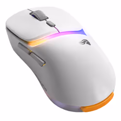 Glorious Gaming - Souris gaming sans fil Modèle D3 : Batterie échangeable InfinitePlay, Taux de rapport 8 kHz, Switch optiques 130M de clics, Ultralégère 69 g, Capteur optique 30k DPI, RGB - Blance - Vue supplémentaire 2