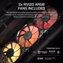 Corsair 3200D RS ARGB Mid-Tower PC Case - Smoke Midi Tower Noir - Vue supplémentaire 7
