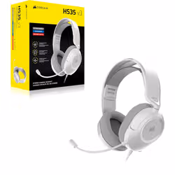Corsair HS35 v3 Casque Avec fil Arceau Gaming Blanc - Vue supplémentaire 2