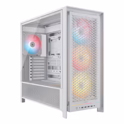 Corsair FRAME 5000D RS ARGB, Midi Tower, PC, Blanc, ATX, EATX, micro ATX, Mini-ITX, Plastique, Acier, Verre trempé, Jouer