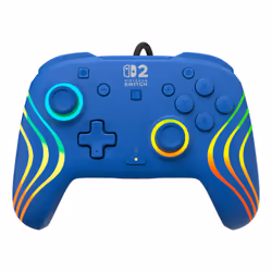Turtle Beach Manette de gaming RGB filaire Afterglow Wave – Bleu pour Nintendo Switch 2 - Vue supplémentaire 2