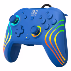Turtle Beach Manette de gaming RGB filaire Afterglow Wave – Bleu pour Nintendo Switch 2 - Vue supplémentaire 4