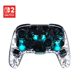 Turtle Beach Manette de gaming RGB sans fil Afterglow – Transparente pour Nintendo Switch 2